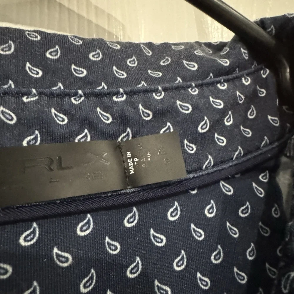 RLX Ralph Lauren Polo Mens XL Compass All Over Print Performance Stretch Golf